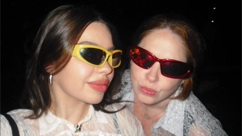 Anna y Andrea del Boca durante un festejo compartido.