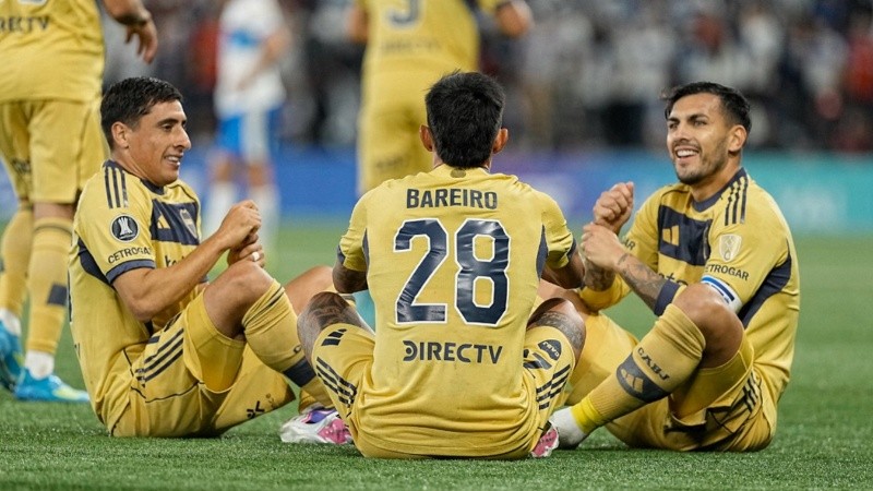 Boca celebró la victoria ante la Universidad de Chile.