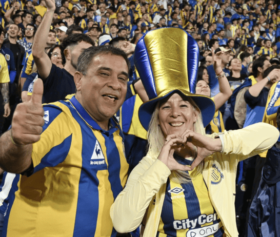 Los hinchas presente en el debut de la Copa Libertadores (Rosario3).