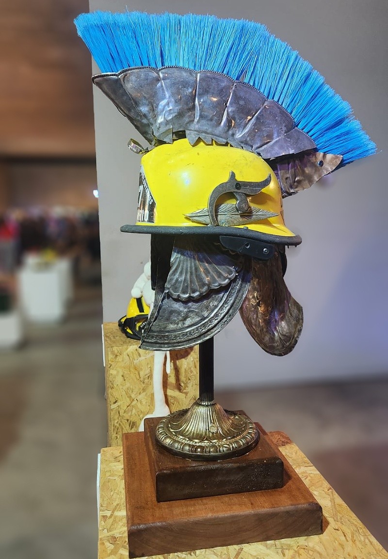 El casco espartano o de guerrero romano quedó en manos de Central (Rosario3).&nbsp;