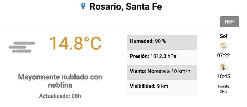 Así amanecía la ciudad.&nbsp;