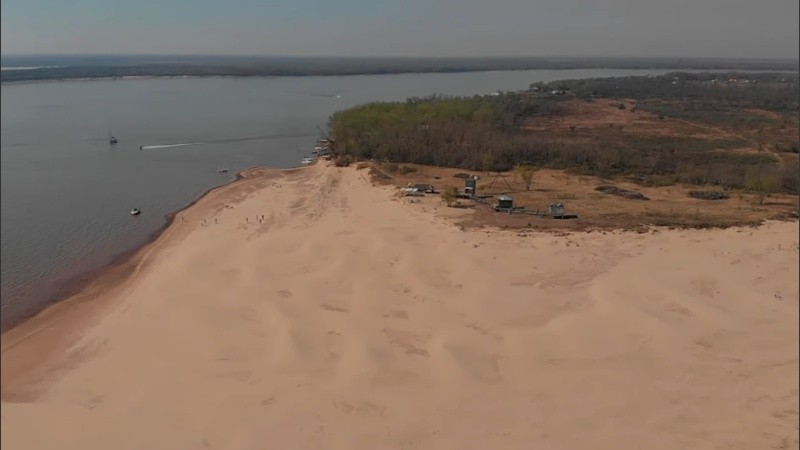 La isla Sabino Corsi, ubicada al norte del banquito San Andrés (captura de video)