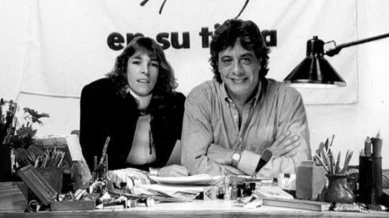 María Verónica Ramírez junto a Caloi, durante la vigencia del programa.