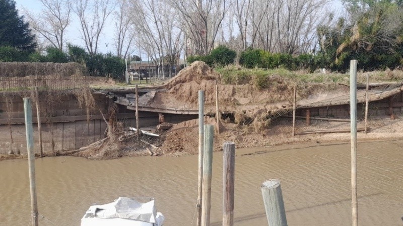 Así quedó el área del espigón que colapsó en 2024.