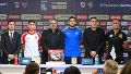 Todos los participantes de la conferencia previa al River-Boca de este domingo