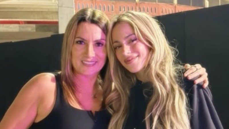 La rosarina estuvo en el show de la artista