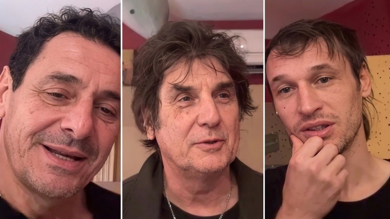 &nbsp;Ricardo Mollo, Diego Arnedo y Catriel Ciavarella, desde La Calandria.