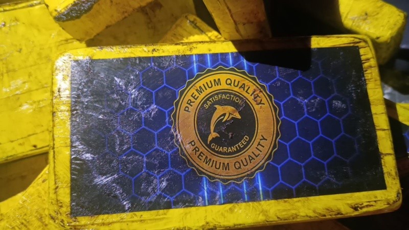 Calidad delfín. El envoltorio de los paquetes es un indicio de vínculos con organizaciones de Bolivia, dijeron los fiscales.