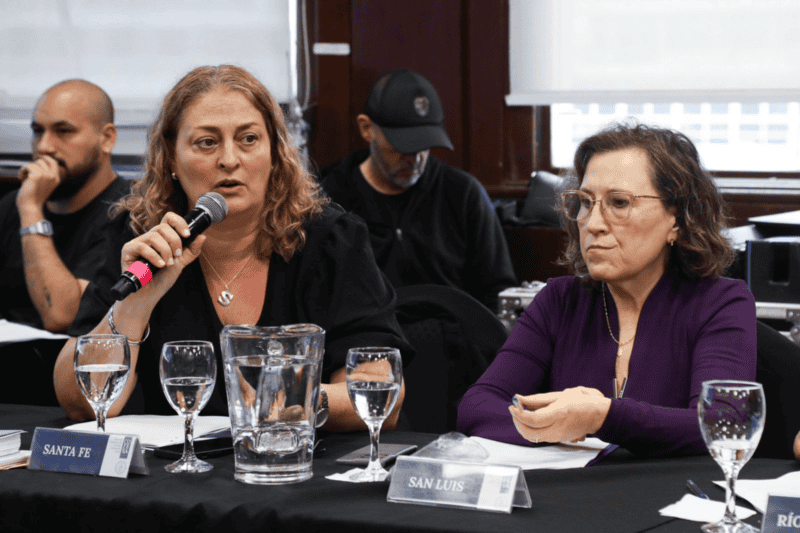 Ciancio durante su exposición este lunes (Prensa Gobernación).&nbsp;