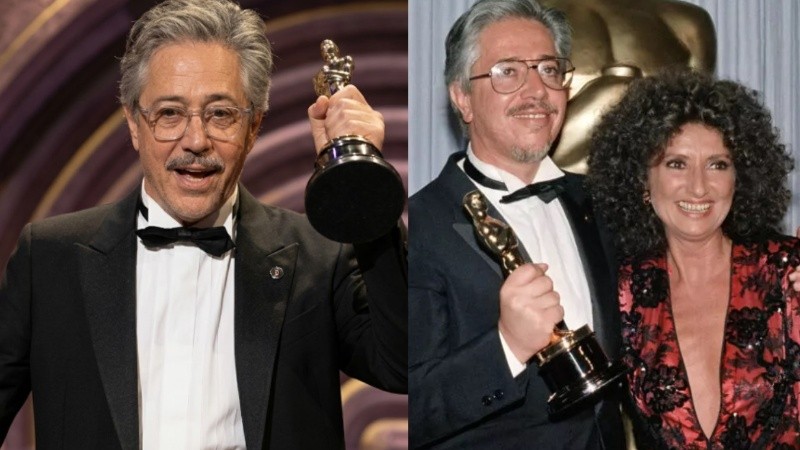 El director, productor y guionista Luis Puenzo, junto a Norma Aleandro en la segunda imagen.