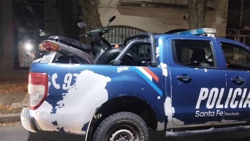 &nbsp;La moto con la que chocó el entrenador de Newell´s. 