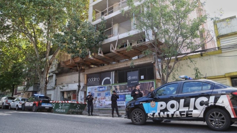 El lugar de la desafortunada caída del obrero (Alan Monzón/Rosario3)