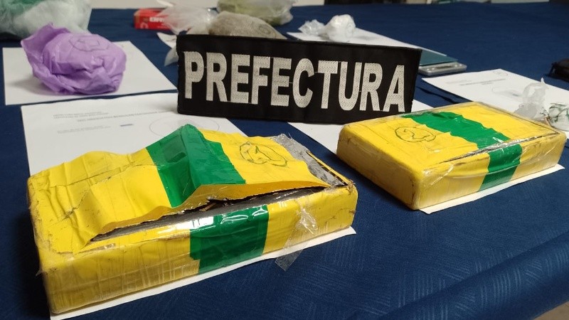 La cocaína incautada por Prefectura.