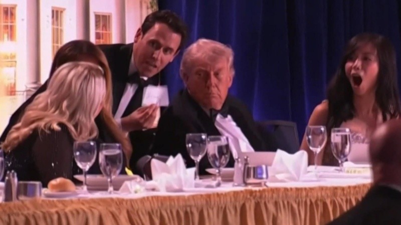 Trump en la cena de corresponsales.