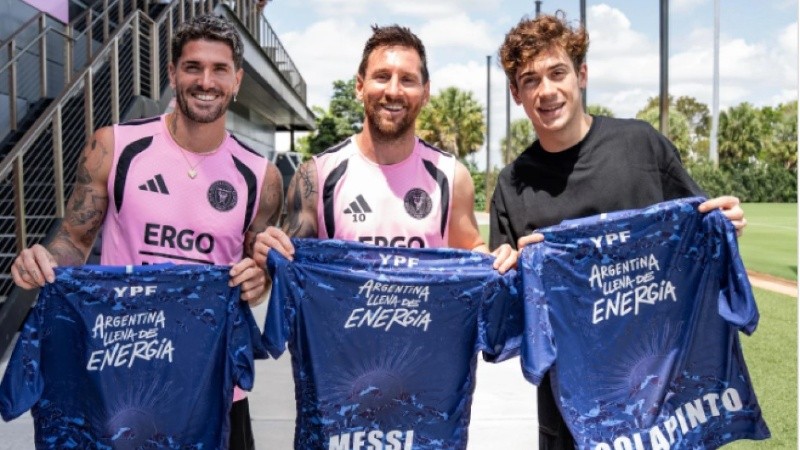De Paul, Messi y Colapinto, unidos por YPF.