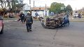 Así quedó uno de los autos involucrados.