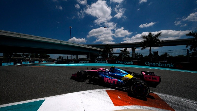 Franco Colapinto aprovechó la única práctica del GP de Miami.