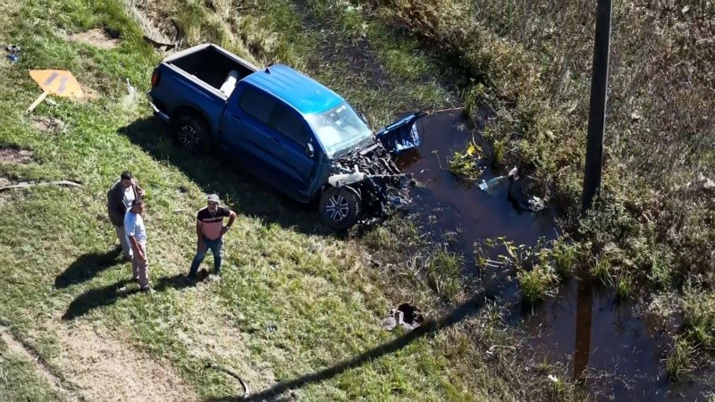 &nbsp;La camioneta involucrada en el siniestro. (Captura El Tres)