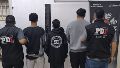 Los tres aprehendidos en los operativos de este martes.