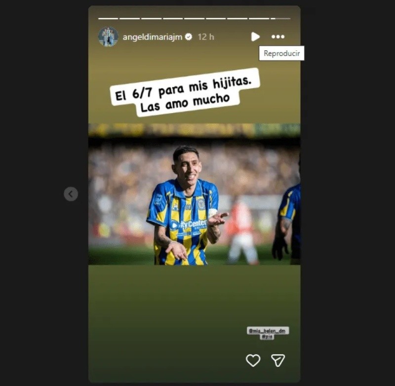 La historia de Instagram de Di María&nbsp;