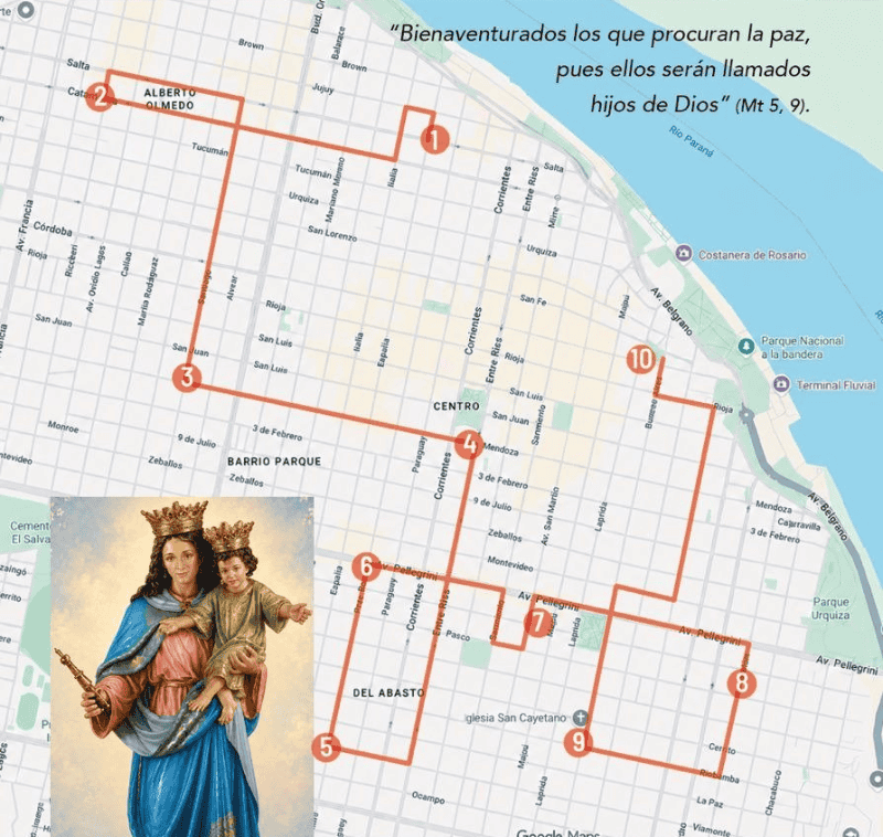 El recorrido de la caravana.&nbsp;