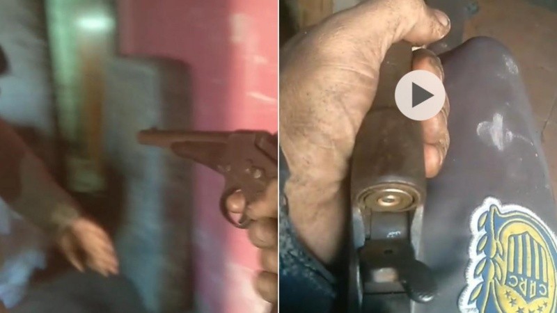 Capturas de pantalla del video que llegó a los familiares de la víctima.