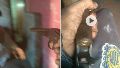 Capturas de pantalla del video que llegó a los familiares de la víctima.