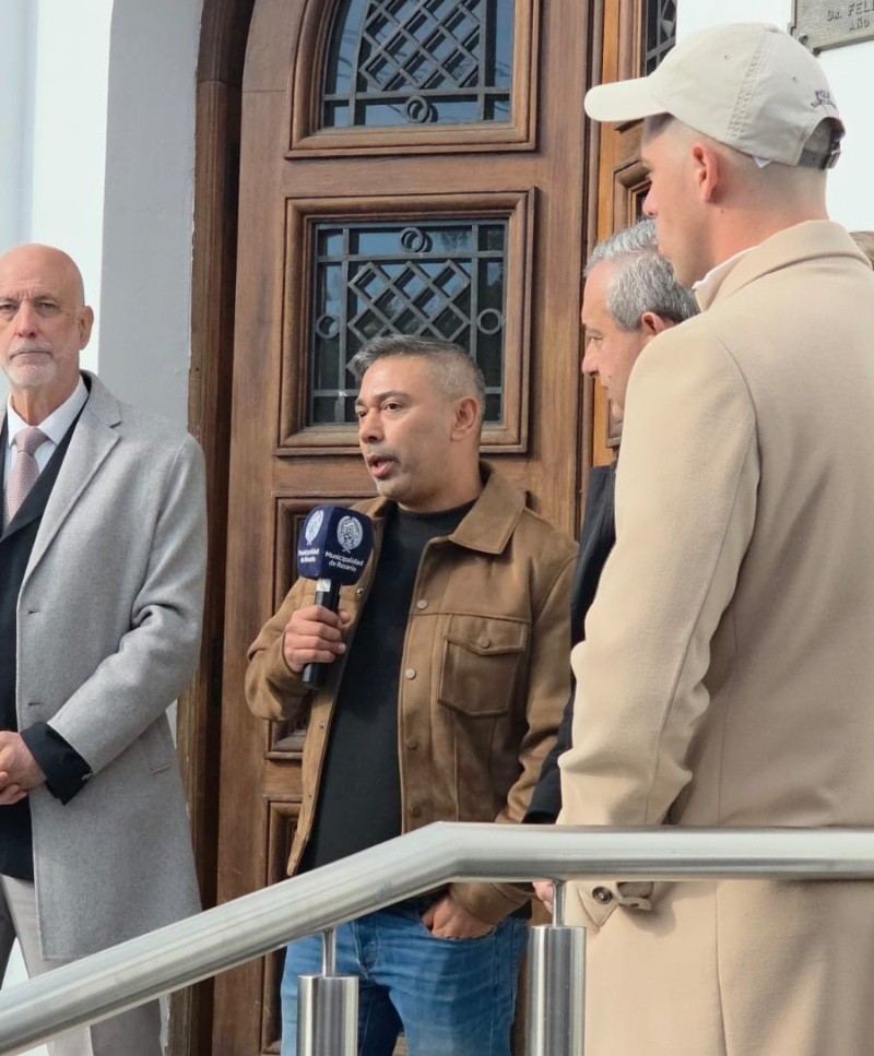 &nbsp;Pato Vera, hablando en el acto en el Vilela.