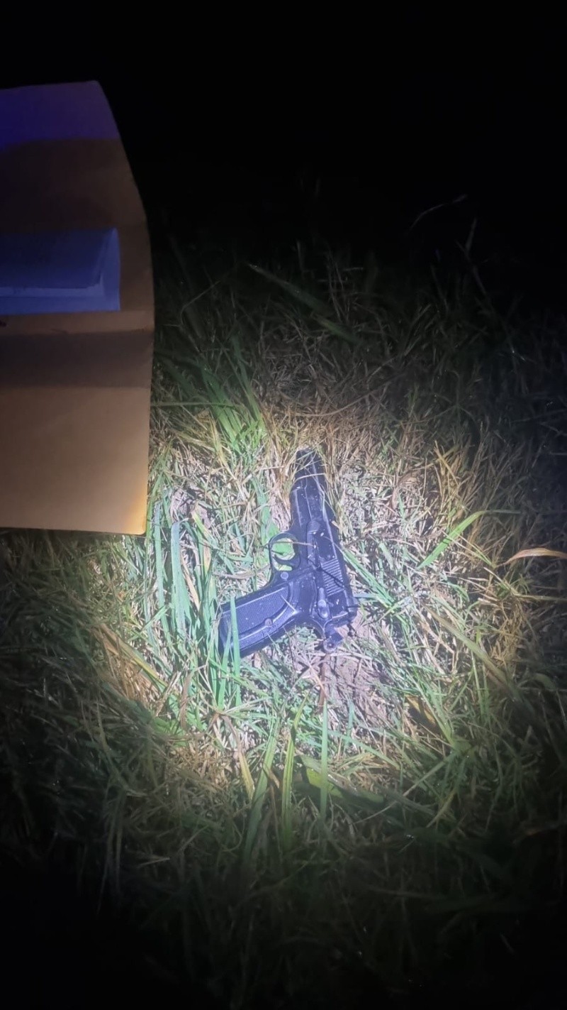 El arma secuestrada.