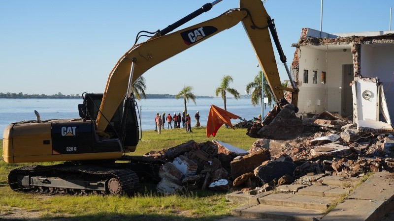 Las obras en la costanera norte ya se iniciaron. (Alan Monzón/Rosario3)