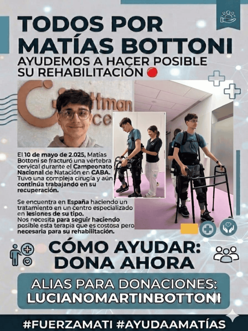 La campaña que se lanzó para que Mati pueda seguir su tratamiento.&nbsp;