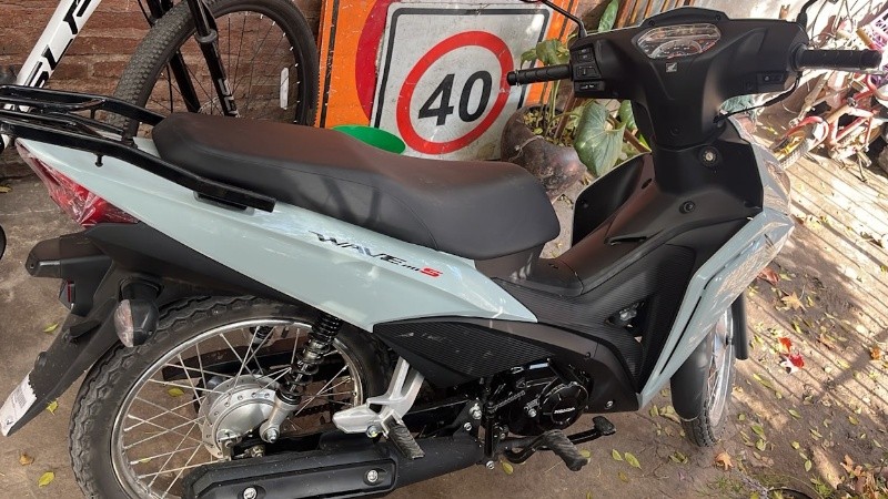 La moto hallada en el domicilio.&nbsp;