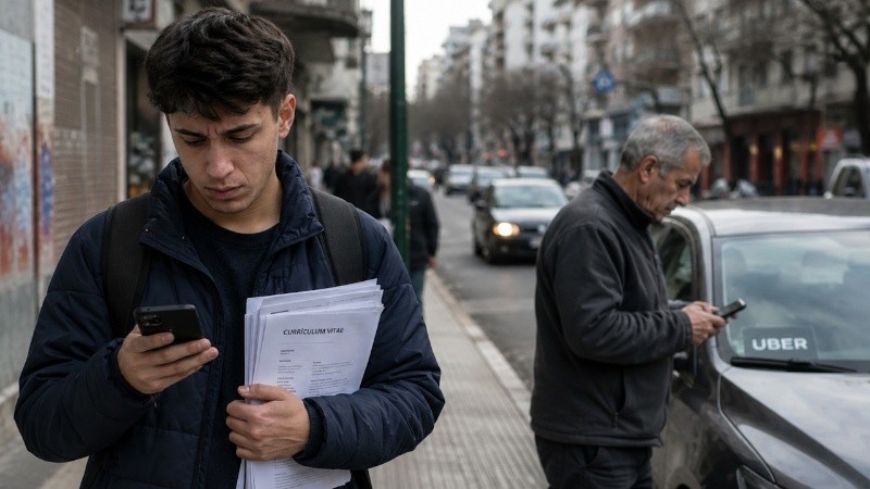 Jóvenes y jubilados, ante la misma tensión laboral: falta de empleo y salarios o haberes que no alcanzan.