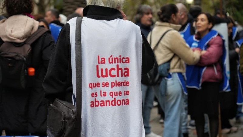 Los docntes exigen un rápido pronunciamiento de la Corte Suprema. (Alan Monzón)