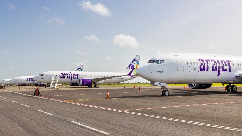La aerolínea dominicana Arajet inicia esta semana sus vuelos directos entre Rosario y Punta Cana.