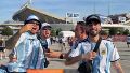 La ilusión de los hinchas al llegar al estadio en Kansas (El Tres- captura-).