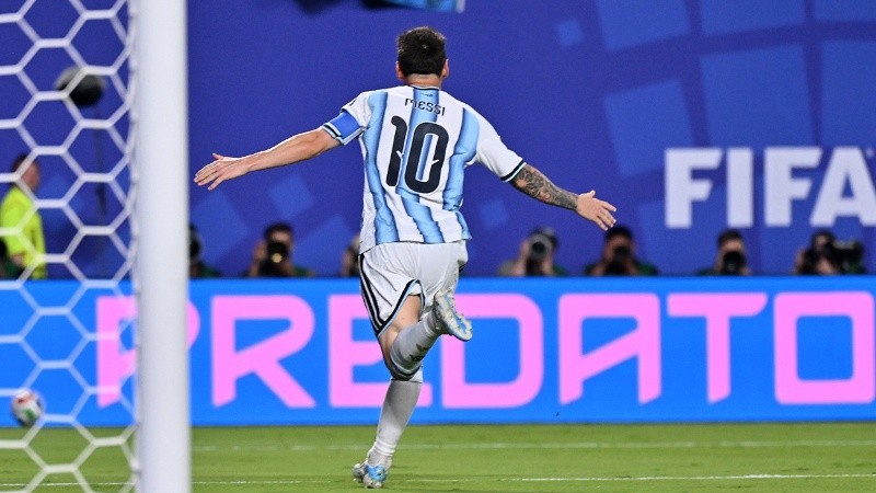 KANSAS CITY (United States), 17/06/2026.- Lionel Messi of Argentina celebrates scoring the 2-0 goal during the FIFA World Cup 2026 group stage match Argentina against Algeria, in Kansas City, Missouri, USA, 16 June 2026. EFE/EPA/AMY KONTRAS