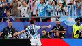 Lionel Messi hizo tres goles en la victoria de Argentina sobre Argelia.