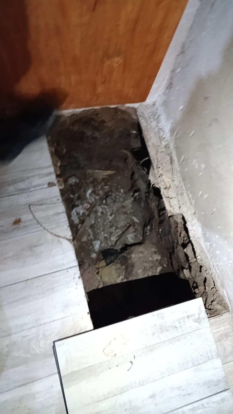 El pozo tenía 1.70 de profundidad.