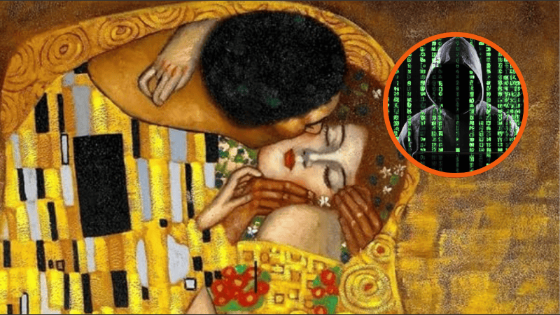 Le robaron más de la mitad de “El beso”, pero el cuadro sigue en el museo.