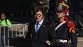 El presidente Milei durante su discurso en Rosario en el Día de la Bandera (Alan Monzón/Rosario3)