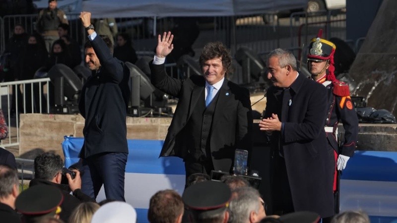 Milei, Javkin y Pullaro transmitieron mensajes de concordia (Alan Monzón).
