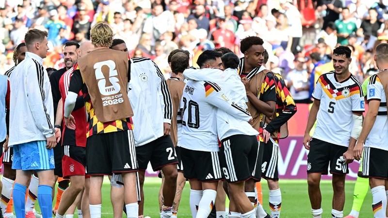 TORONTO (United States), 21/06/2026.- Players of Germany celebrate winning the FIFA World Cup 2026 group stage match Germany against Ivory Coast, in Toronto, Canada, 20 June 2026. (Costa de Marfil, Alemania) EFE/EPA/EDUARDO LIMA