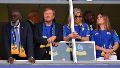 Maxima y su familia en el estadio.