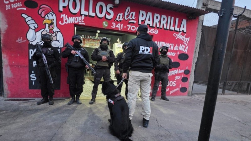 Uno de los puntos allanados por la brigada operativa de la Policía de Investigaciones.