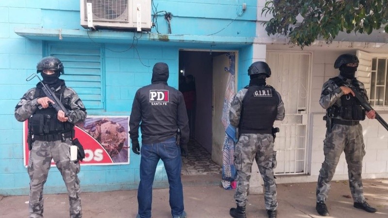 Uno de los puntos allanados por la brigada operativa de la Policía de Investigaciones.