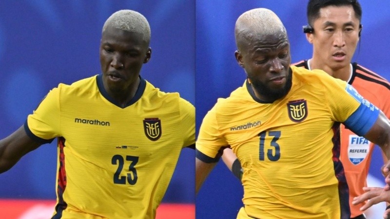 &nbsp;Caicedo y Valencia, las figuras de Ecuador. (EFE/Rosario3)