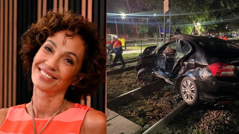 Pais conducía el vehículo Honda Civic negro que atravesó el paso nivel y provocó el impacto.