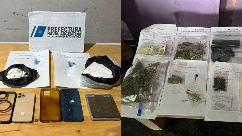 Algunos de los elementos secuestrados en los allanamientos a la banda el pasado 24 de junio.