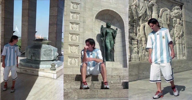 Messi en el Monumento en 2005 (Crédito: Nicolás Ferrario).